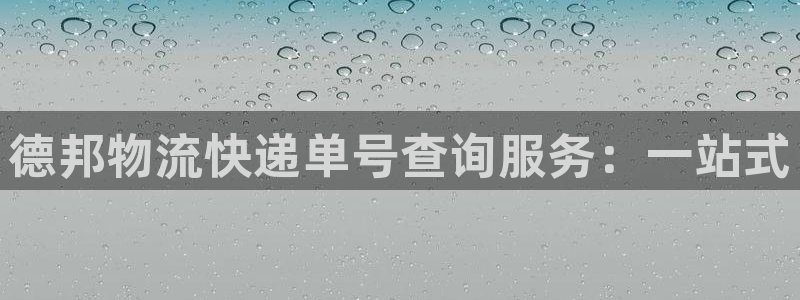 旺财28怎么下载：德邦物流快递单号查